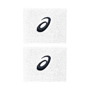 Frotka na rękę Asics Wrist Band 2 szt. biała 3043A143 100