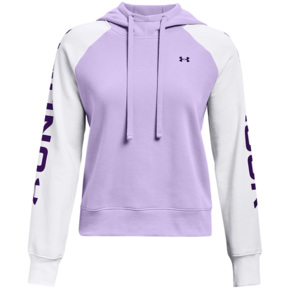 Bluza damska Under Armour Rival Fleece CB Hoodie fioletowo-biała 1365861 532 