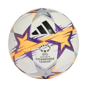 Piłka nożna adidas UCL Womens Pro 26/27 League Stage biało-pomarańczowo-fioletowa KE5141