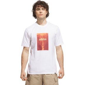 Koszulka męska adidas Waterfall Graphic biała KH0398