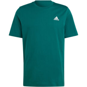 Koszulka męska adidas Essentials Single Jersey Embroidered Small Logo Tee zielona IJ6111