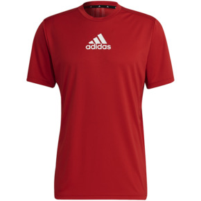 Koszulka męska adidas Primeblue Designed To Move Sport 3-Stripes Tee czerwona GM4318 