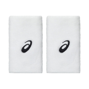 Frotka na rękę Asics Wrist Band  Long 2 szt. biała 3043A142 100