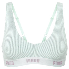 Stanik sportowy Puma Metal Stripe Brallet 1P Hang miętowy 907642 01