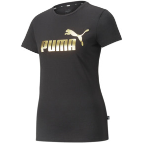 Koszulka damska Puma ESS+ Metallic Logo Tee czarna 848303 01