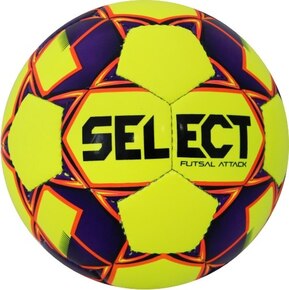 Piłka Halowa SELECT Futsal ATTACK żółto-fioletowa