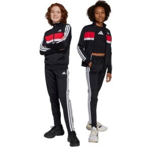 Dres dla dzieci adidas Seasonal Essentials Tiberio 3-Stripes czarno-czerwono-biały JC7519