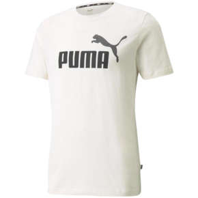 Koszulka męska Puma ESS+ 2 Col Logo Tee kremowa 586759 74