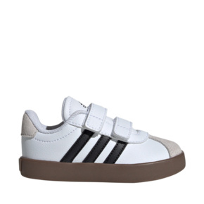 Buty dla dzieci adidas VL Court 3.0 Skateboarding biało-szare ID9157