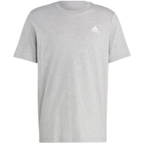 Koszulka męska adidas Essentials Single Jersey Embroidered Small Logo szara IC9288