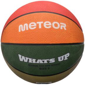 Piłka koszykowa Meteor What's Up zielono-pomarańczowa 16796