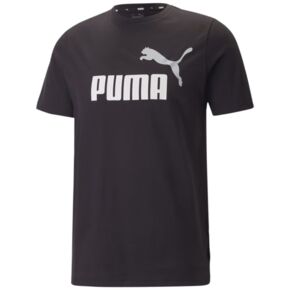 Koszulka męska Puma ESS+ 2 Col Logo Tee czarno-biała 586759 61