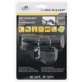 Lampka rowerowa Dunlop Bike Headlight white białe 9 led 41688