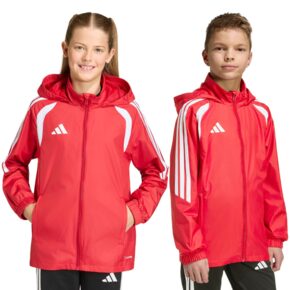 Kurtka dla dzieci adidas Tiro 26 League Windbreaker czerwona JY9724