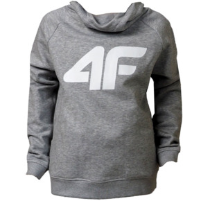 Bluza dla dziewczynki 4F szary melanż HJZ20 JBLD002B 25M