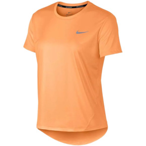 Koszulka damska Nike W Miler Top SS pomarańczowa AJ8121 882