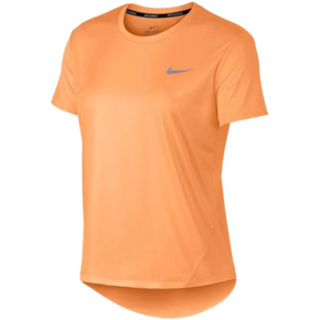 Koszulka damska Nike W Miler Top SS pomarańczowa AJ8121 882