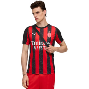 Koszulka męska Puma AC Milan Home Jersey Replica czarno-czerwona 779962 01 