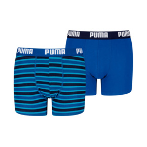 Bokserki dla dzieci Puma Everyday Striped 2 pak niebiesko-czarne 938970 04
