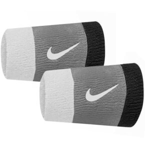 Frotka na rękę Nike szeroka Swoosh szaro-czarna 2 szt. N0001586016OS