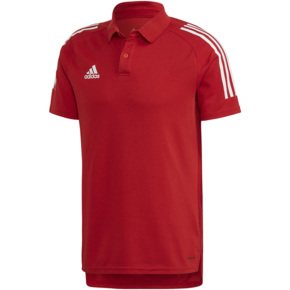 Koszulka męska adidas Condivo 20 Polo czerwono-biała ED9235