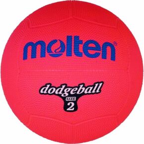 Piłka gumowa Molten Dodgeball DB2-R r.2 czerwona