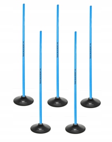 Tor przeszkód slalomowy 160cm laski + podstawa 1,5kg Niebieski