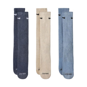 Skarpety Nike Everyday Plus Cushioned 3 pary ciemnoszare, beżowe, jasnoszare SX6888 901