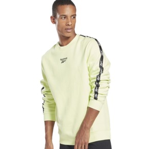 Bluza męska Reebok Training Essentials Tape Crew zielona GU9966