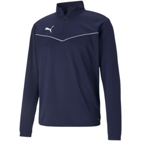 Bluza męska Puma teamRISE 1 4 Zip Top Peacoat-Pu granatowa 657394 06