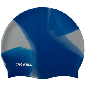 Czepek pływacki silikonowy Crowell Multi Flame niebiesko-szary kol.19