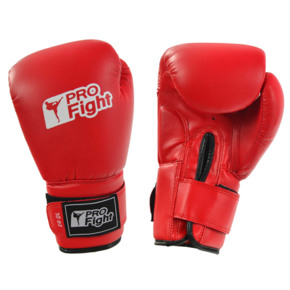 Rękawice bokserskie Profight PVC czerwone  