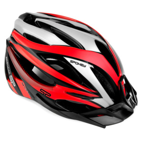 Kask rowerowy Spokey Spectro 58-61 cm czerwono-szary 922190