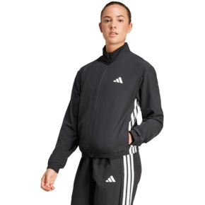 Kurtka damska adidas Train Essentials 3-Stripes czarno-biała JD6539