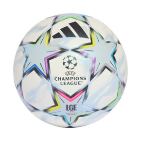 Piłka nożna adidas UCL League J350 26/27 League Stage biało-błękitna KE9768