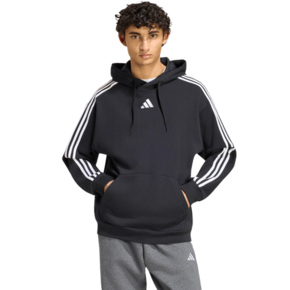 Bluza męska adidas Essentials 3-Stripes French Terry Hoodie czarna KY6605