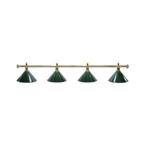 Lampa NOSTALGIA L4 złota, klosze zielone