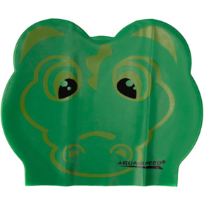 Czepek pływacki Aqua-Speed Zoo Latex Crocodile zielony