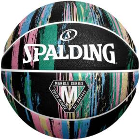 Piłka do koszykówki Spalding Marble czarno-pastelowa 84405Z