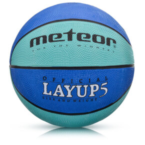 Piłka koszykowa Meteor LayUp 5 niebieska 07083