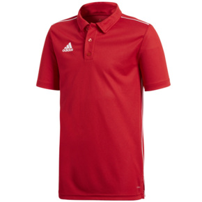 Koszulka dla dzieci adidas Core 18 Polo JUNIOR czerwona CV3681