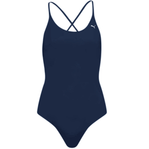 Kostium kąpielowy damski Puma Swim V-Neck granatowy 935086 01