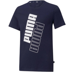 Koszulka dla dzieci Puma Power Logo Tee granatowa 589302 06