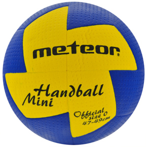 Piłka ręczna Meteor nu Age Mini 0 niebiesko-żółta 4069