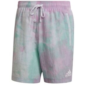 Spodenki męskie adidas Essentials Short fioletowo-zielone GL0065