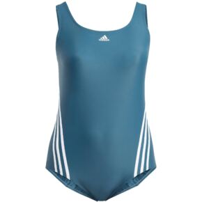 Kostium kąpielowy damski adidas 3-Stripes Swim Suit niebieski HY4286
