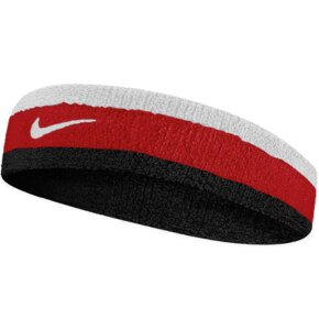 Opaska na głowę Nike Swoosh biało-czerwono-czarna N0001544118OS