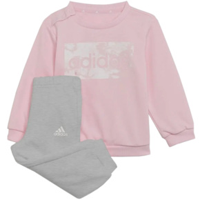 Dres dla dzieci adidas I Lin ft Jogger różowo-szary H65821