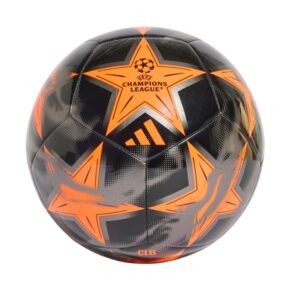 Piłka nożna adidas UCL Club 26/27 League Stage czarno-srebrno-pomarańczowa KE9762