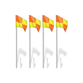 Flagi narożne profesjonalne uchylne tulejowane, chorągiewki 4 sztuki- 50mm